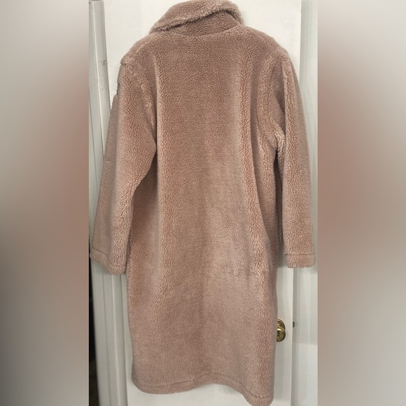 ALO Yoga Sherpa Oversized Trench Coat Pink Size Medium - Picture 8 of 9